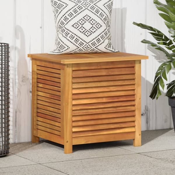 vidaXL Putekasse med lameller 60x50x56 cm heltre akasie