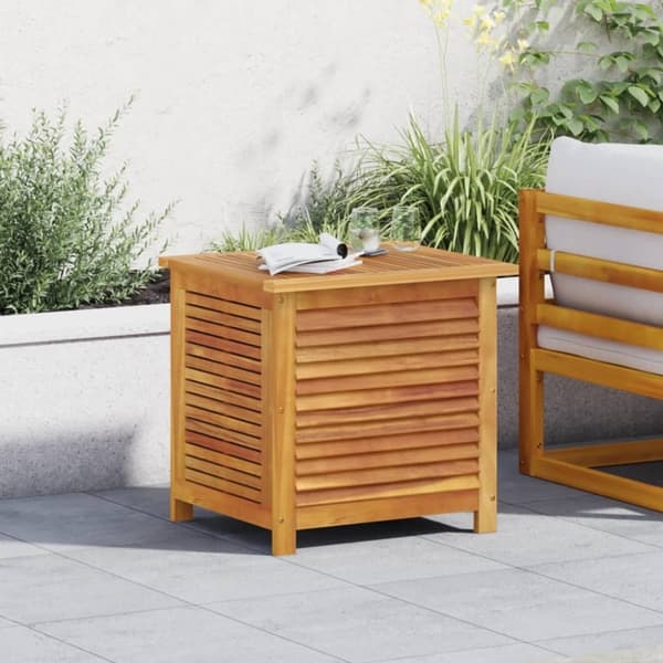 vidaXL Putekasse med lameller 60x50x56 cm heltre akasie