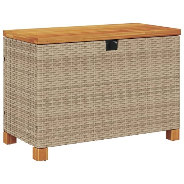vidaXL Puutarhan säilytyslaatikko beige 80x40x48 cm polyrottinki