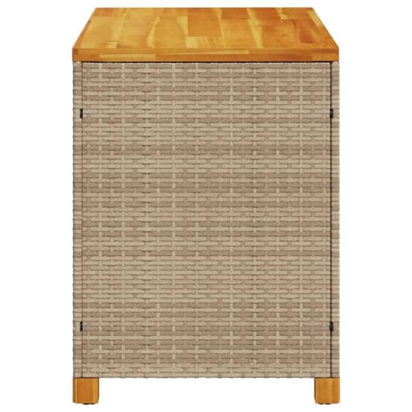 vidaXL opbevaringsboks til haven 110x55x63 cm polyrattan akacie beige
