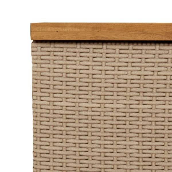 vidaXL opbevaringsboks til haven 110x55x63 cm polyrattan akacie beige