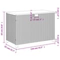 Miniatyrbillede 10 af 11: vidaXL opbevaringsboks til haven 110x55x63 cm polyrattan akacie beige