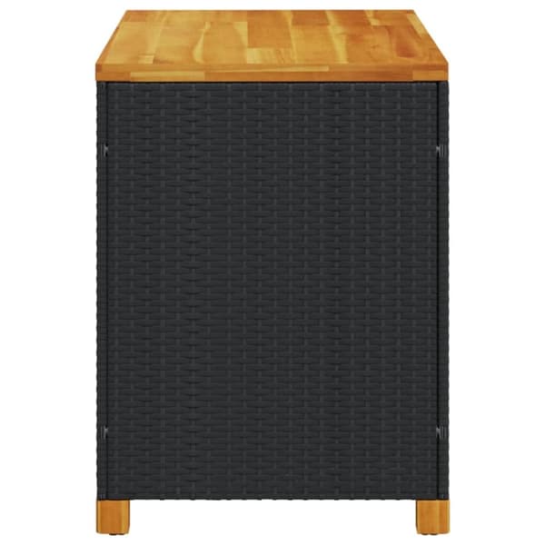 vidaXL Putekasse svart 110x55x63 cm polyrotting akasie