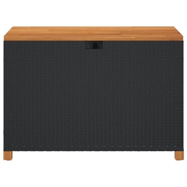 vidaXL Puutarhan säilytyslaatikko musta 110x55x63 cm polyrottinki