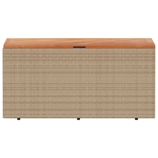 vidaXL Puutarhan säilytyslaatikko beige 110x50x54 cm polyrottinki
