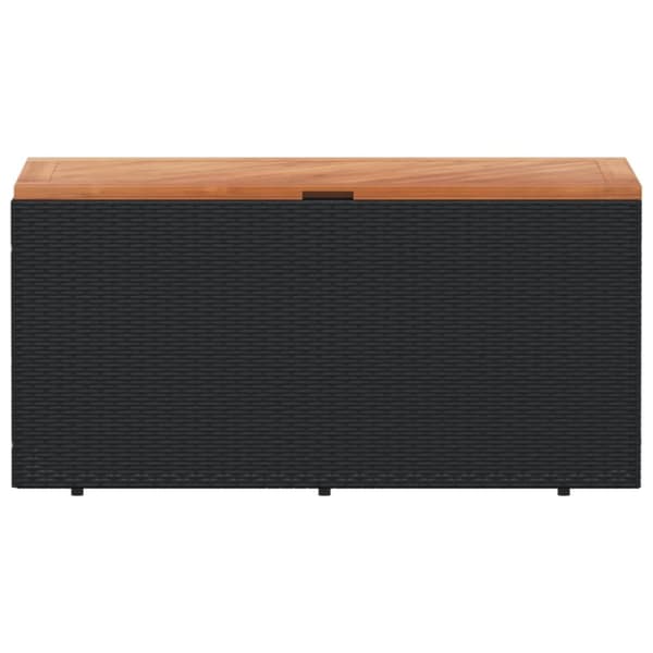 vidaXL Puutarhan säilytyslaatikko musta 110x50x54 cm polyrottinki