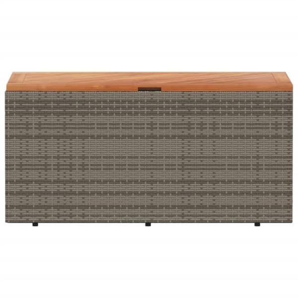 vidaXL opbevaringsboks til haven 110x50x54 cm polyrattan akacietræ grå