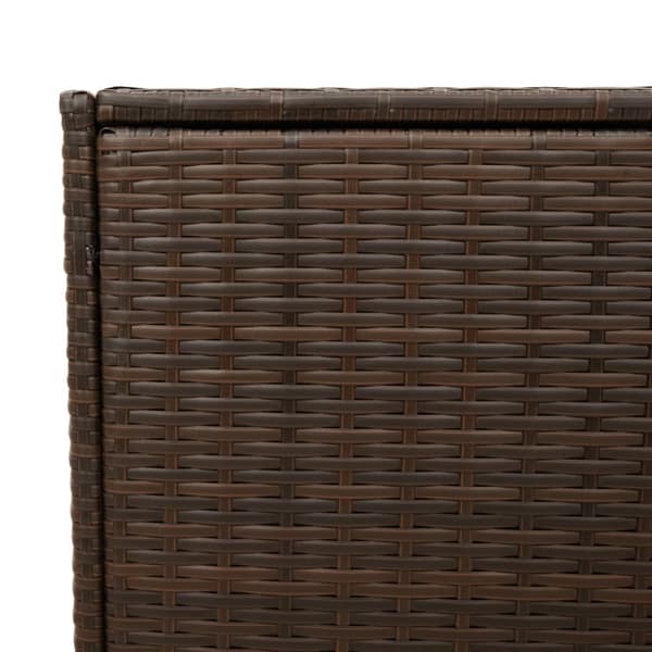 vidaXL Putekasse brun 283L cm polyrotting