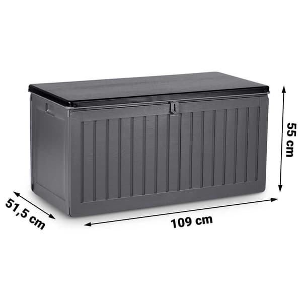 Trädgårdslåda 109 x 51 x 55 cm 270 liter grå