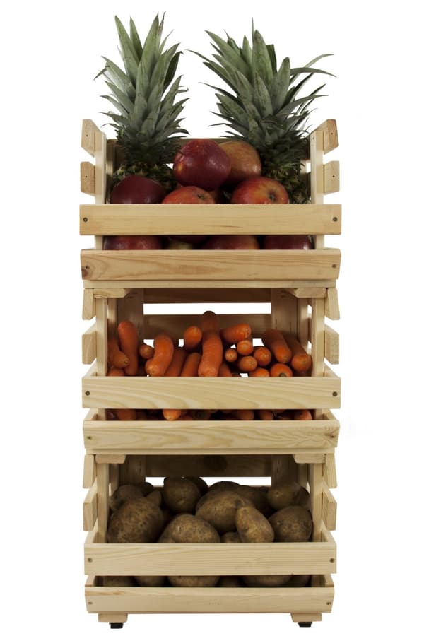 Grönsakslådor på hjul RAWA /bredd 37cm - Natur