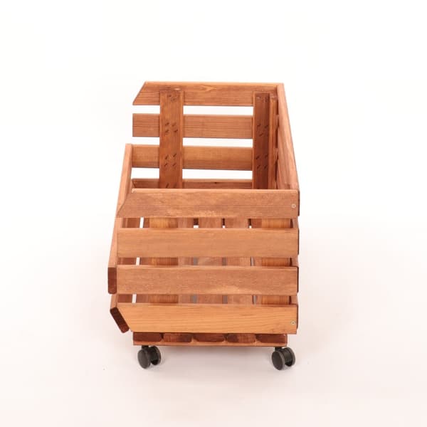 Grönsakslåda på hjul RAWA /bredd 57cm - Brun