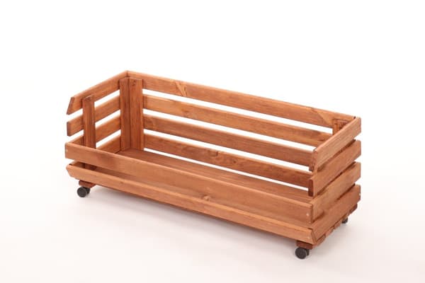 Grönsakslåda på hjul RAWA /bredd 77cm - Brun
