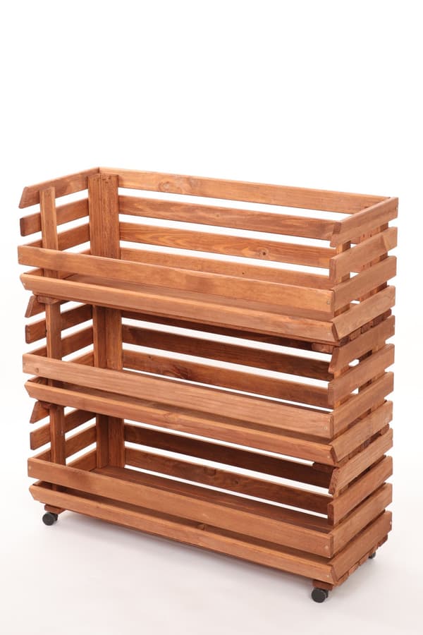 Grönsakslådor på hjul RAWA /bredd 77cm - Bruna