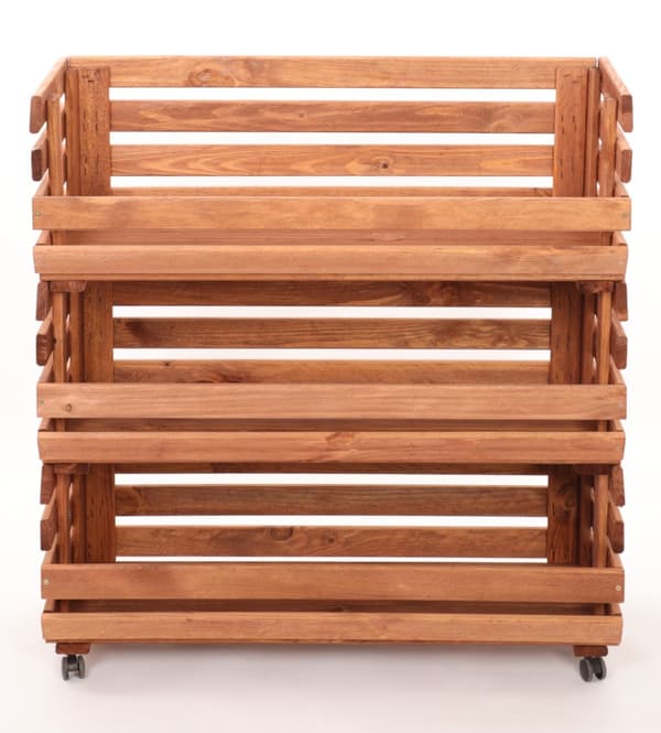 Grönsakslådor på hjul RAWA /bredd 77cm - Bruna