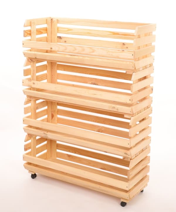 Grönsakslådor på hjul RAWA /bredd 77cm - Naturlig
