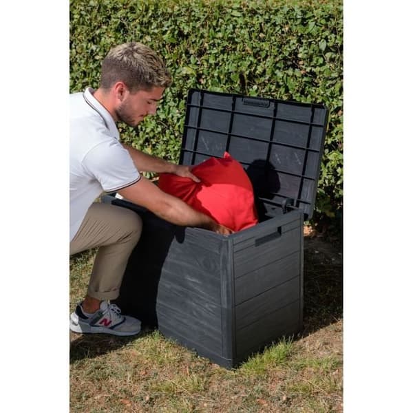 Toomax - Resin förvaringslåda 160 liter grå Woody's 77,5 x 44,5 x 52,7 cm