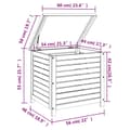 Miniatyrbilde 9 av 9: vidaXL Putekasse 60x50x55 cm heltre akasie