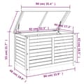 Miniatyrbild 10 av 10: vidaXL Dynbox 90x48x55 cm massivt eukalyptusträ