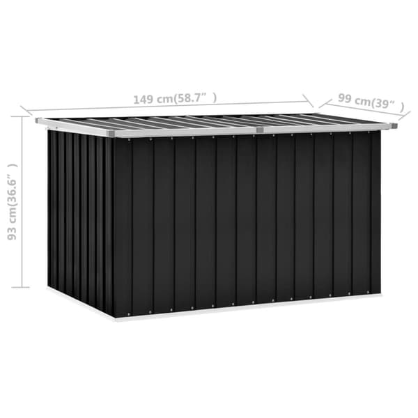 vidaXL opbevaringskasse til haven 149x99x93 cm antracitgrå -  Udendørs opbevaringskasser