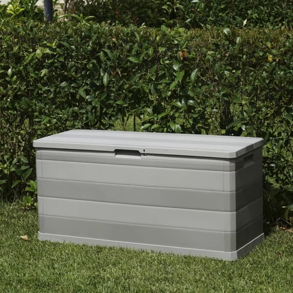 vidaXL Puutarhan Varastoarkku harmaa 117x45x56 cm - Ulkotilan säilytyslaatikot