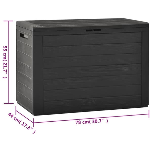 vidaXL opbevaringskasse til haven 78x44x55 cm antracitgrå -  Udendørs opbevaringskasser