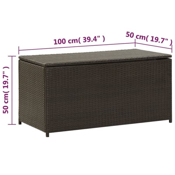 vidaXL Dynbox konstrotting 100x50x50 cm brun - Dynboxar
