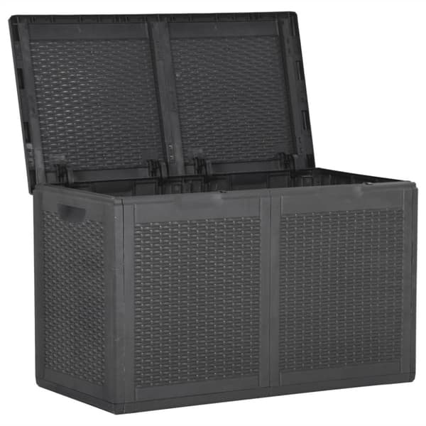 vidaXL Dynbox 180 liter svart PP-rotting - Dynboxar