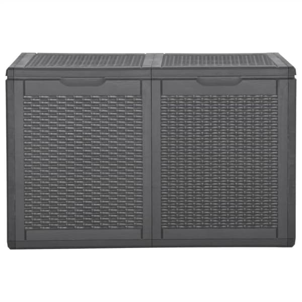 vidaXL Dynbox 180 liter svart PP-rotting - Dynboxar