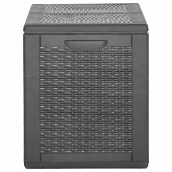 vidaXL Dynbox 180 liter svart PP-rotting - Dynboxar