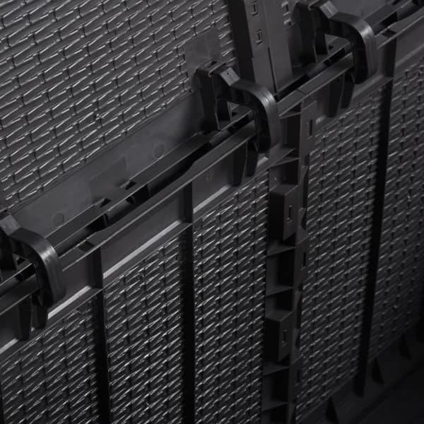 vidaXL Dynbox 180 liter svart PP-rotting - Dynboxar