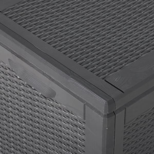 vidaXL Dynbox 180 liter svart PP-rotting - Dynboxar