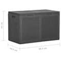 Miniatyrbild 9 av 9: vidaXL Dynbox 180 liter svart PP-rotting -  Dynboxar