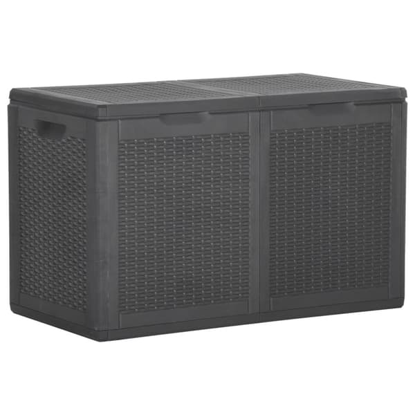 vidaXL Dynbox 180 liter svart PP-rotting -  Dynboxar