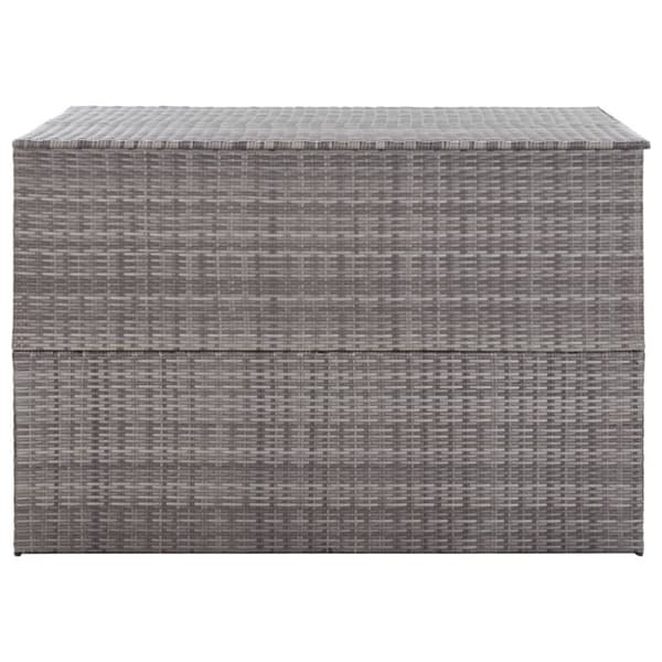 vidaXL Ulkosäilytyslaatikko harmaa 150x100x100 cm polyrottinki -  Ulkotilan säilytyslaatikot