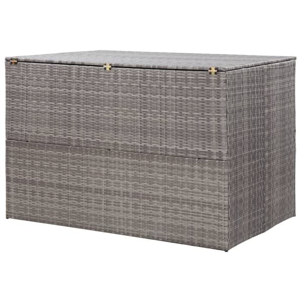 vidaXL Ulkosäilytyslaatikko harmaa 150x100x100 cm polyrottinki -  Ulkotilan säilytyslaatikot