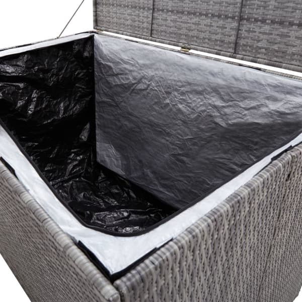 vidaXL Ulkosäilytyslaatikko harmaa 150x100x100 cm polyrottinki -  Ulkotilan säilytyslaatikot