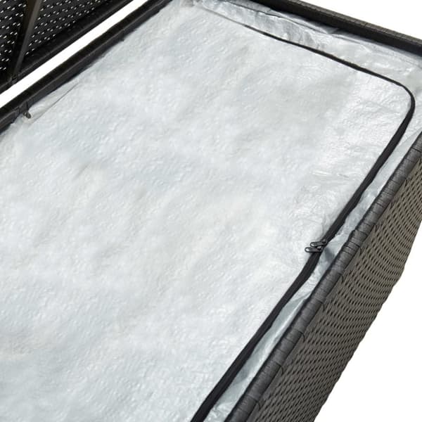 vidaXL opbevaringskasse til haven 100x50x50 cm polyrattan sort -  Udendørs opbevaringskasser