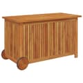 Miniatyrbillede 4 af 9: vidaXL opbevaringsboks til haven med hjul 90x50x58 cm massivt træ -  Udendørs opbevaringskasser