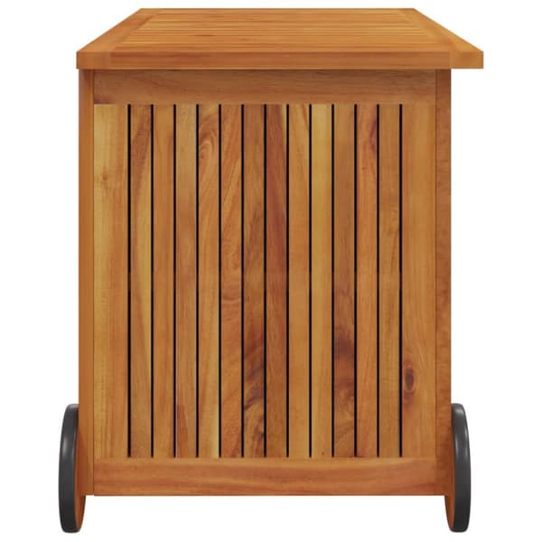 vidaXL opbevaringsboks til haven med hjul 90x50x58 cm massivt træ -  Udendørs opbevaringskasser