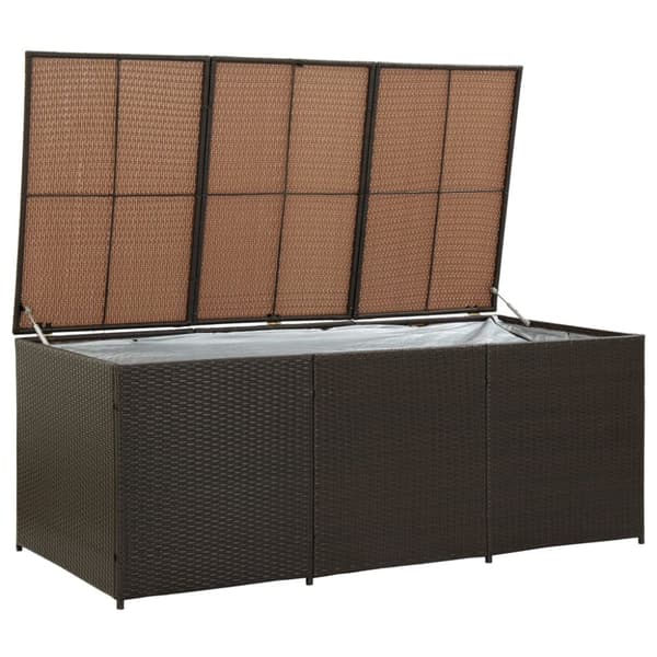 vidaXL Puutarhan säilytyslaatikko polyrottinki 180x90x70 cm ruskea -  Ulkotilan säilytyslaatikot