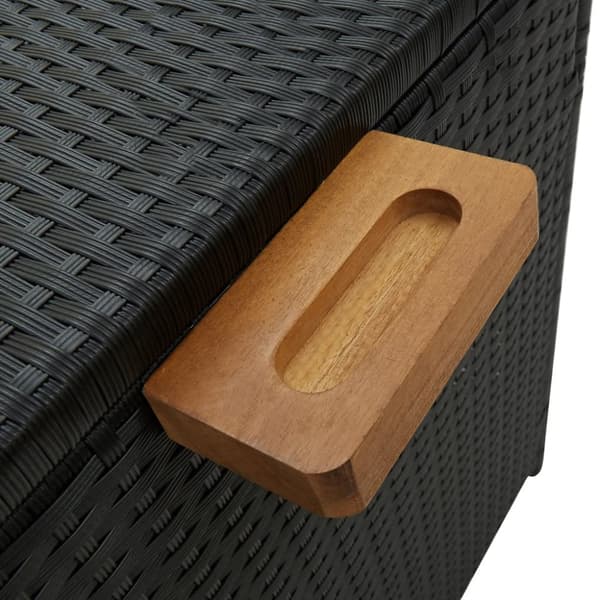 vidaXL Puutarhan säilytyslaatikko musta 120x65x61 cm polyrottinki -  Ulkotilan säilytyslaatikot