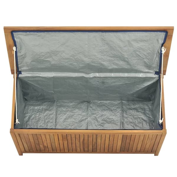 vidaXL Puutarhalaatikko 114x50x58 cm täysi tiikki -  Ulkotilan säilytyslaatikot