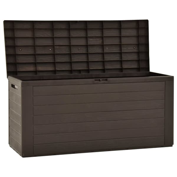 vidaXL opbevaringskasse til haven 116x44x55 cm brun -  Udendørs opbevaringskasser