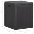 Miniatyrbild 8 av 8: vidaXL Dynbox 90 liter svart PP-rotting -  Dynboxar