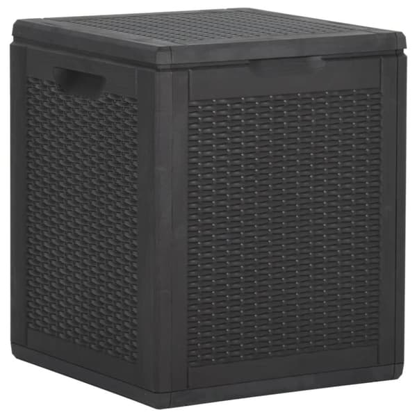 vidaXL Dynbox 90 liter svart PP-rotting -  Dynboxar