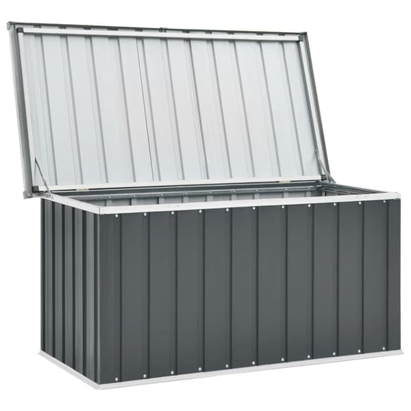 vidaXL Puutarhan varastoarkku harmaa 129x67x65 cm -  Ulkotilan säilytyslaatikot