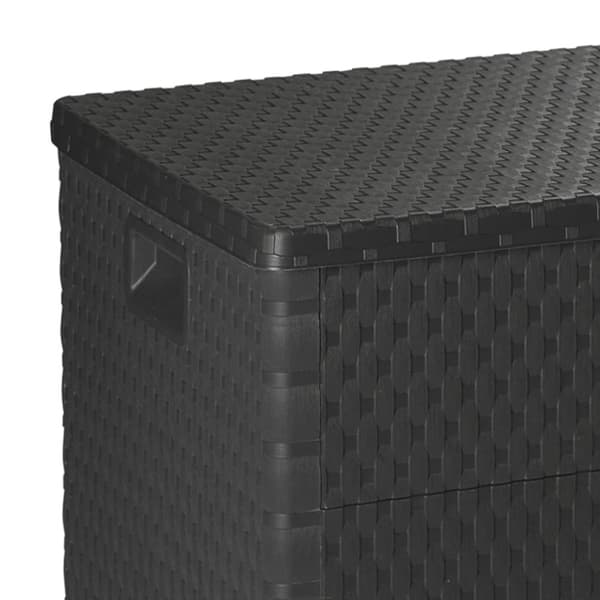 vidaXL udendørs opbevaringkasse 120x56x63 cm polyrattan antracitgrå -  Udendørs opbevaringskasser