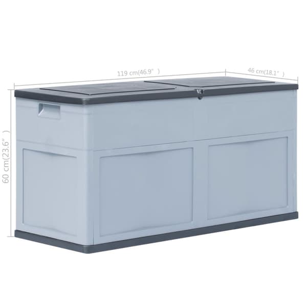 vidaXL Dynbox 320 liter grå svart - Dynboxar