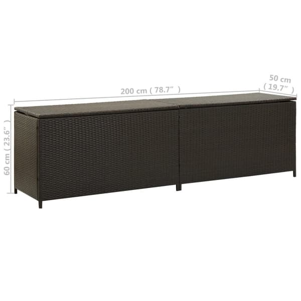 vidaXL Dynbox konstrotting 200x50x60 cm brun - Dynboxar