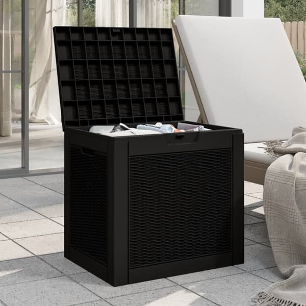 vidaXL Dynbox svart 55,5x43x53 cm polypropen -  Dynboxar